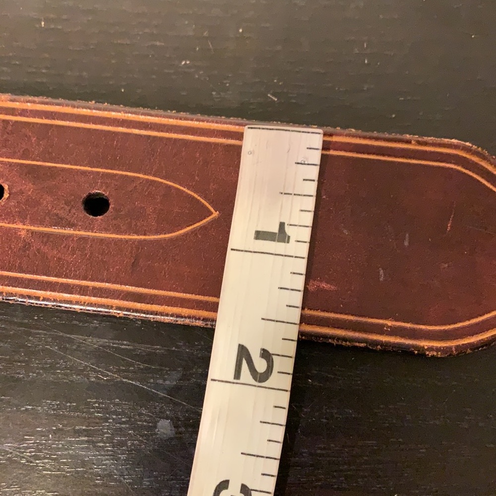 Antique Smith & Wesson Tooled Leather Belt size 34 - Picture 12 of 13